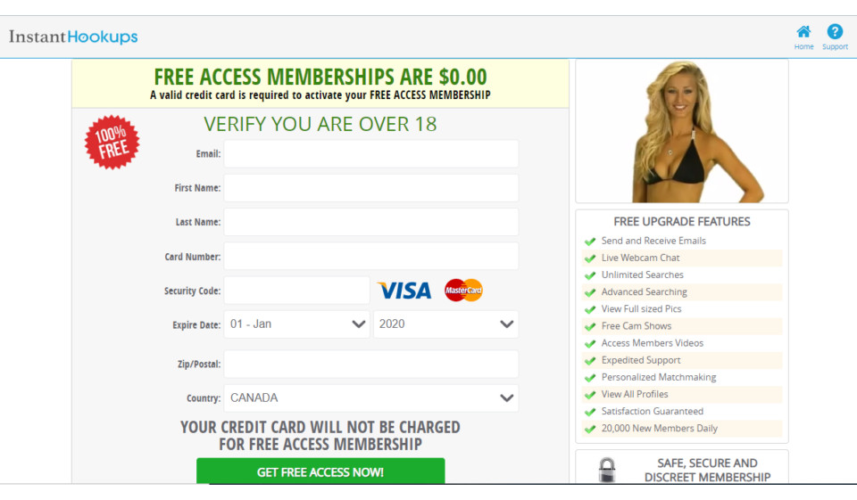 Rejestracja na InstantHookups